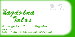 magdolna talos business card